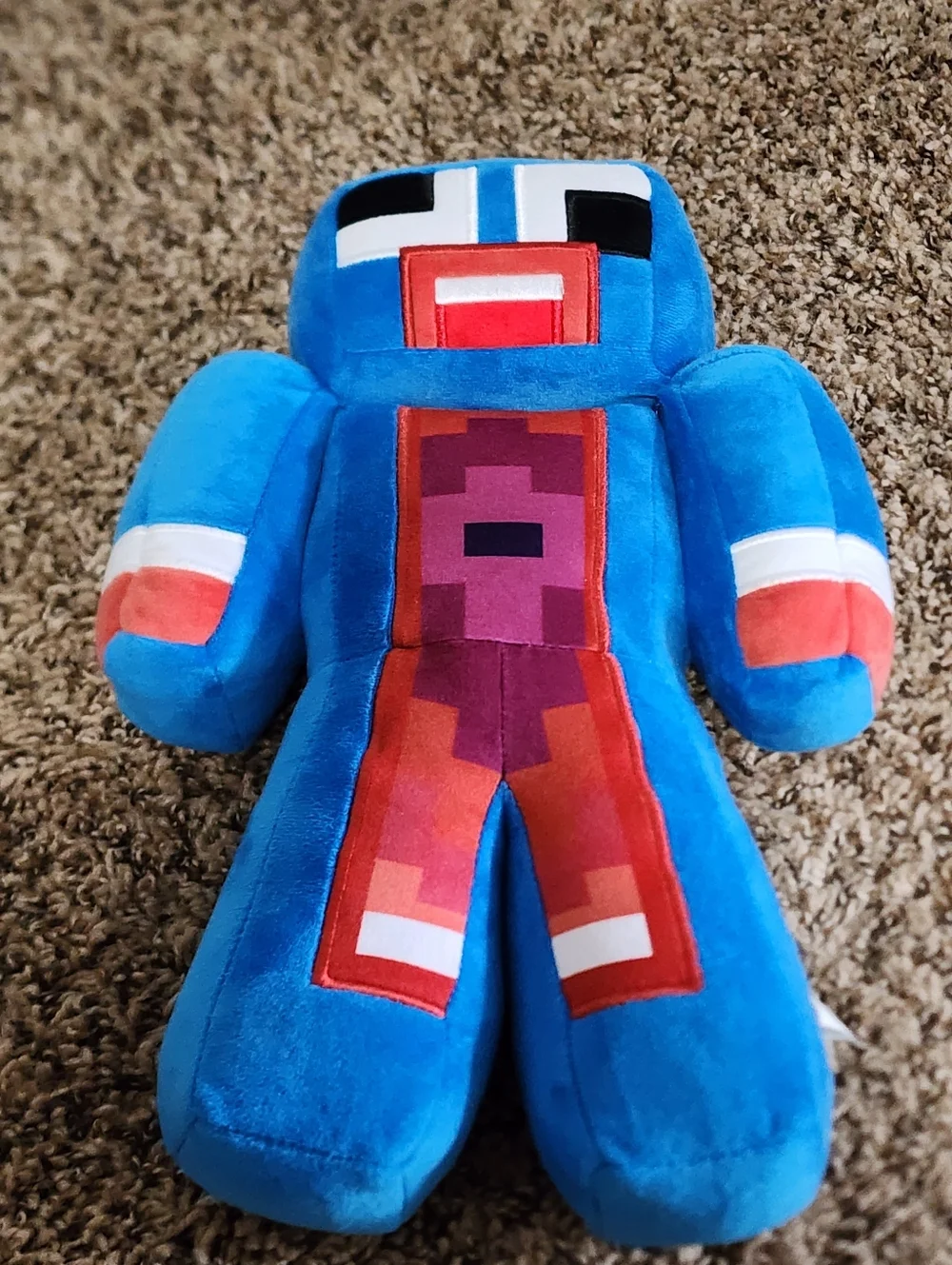 Unspeakable Minecraft Skin Style Blue Plush Toy Warren James